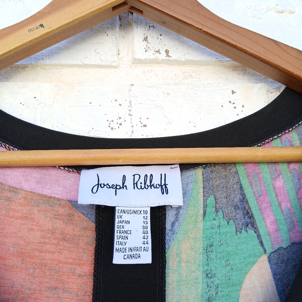 Joseph Ribkoff Tunic Asymmetrical Multicolor - Picture 2 of 8
